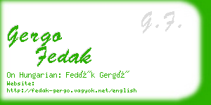 gergo fedak business card